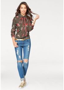 AJC, Damen Druckbluse, Khaki