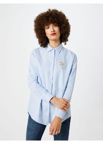 Tommy Hilfiger, Damen Bluse 'Tommy Icons Girlfriend Shirt', Hellblau