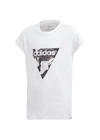 adidas Performance, Mädchen T-Shirt 'YG E AOP', Schwarz / Weiß
