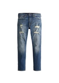 Hollister, Herren Jeans 'MEDIUM DESTROY & REPAIR SKINNY 1CC', Blue Denim