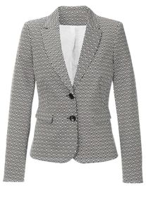 Peter Hahn, Damen Blazer, Schwarz / Weiß