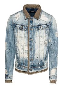 tigha, Herren Jeansjacke 'Kyrin tent', Blue Denim / Taupe