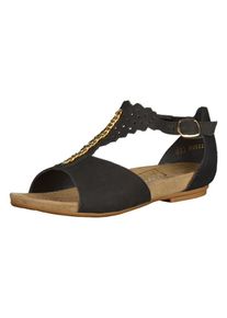 Rieker, Damen Sandalen, Gold / Schwarz