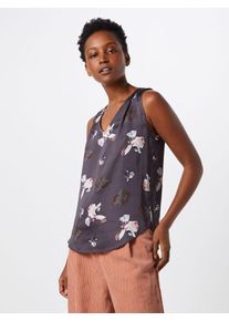 Banana Republic, Damen Bluse 'SL INVERTED VEE ABIGAIL FLORAL', Karamell / Anthrazit / Pfirsich