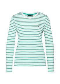 Véro Moda VERO MODA, Damen Shirts 'VMALLY LS TOP', Grün / Weiß