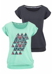 OCEAN SPORTSWEAR, Damen Yogashirt (2 St&uuml;ck), Anthrazit / Mint