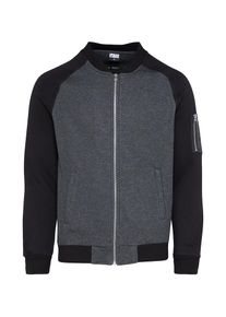 Urban Classics, Herren Jacke 'Bomber', Dunkelgrau / Schwarz
