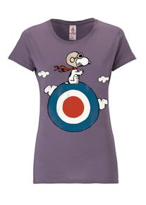 logoshirt, Damen T-Shirt "Snoopy", Dunkellila / Mischfarben