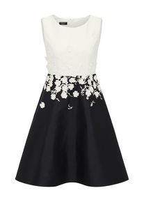 Apart, Damen Kleid, Schwarz / Perlweiß