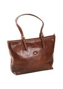 The Bridge, Damen Story Donna Shopper Umhängetasche Leder 32 cm, Sepia