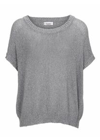 Heine, Damen Oversized-Pullover In Glitzeroptik, Silbergrau