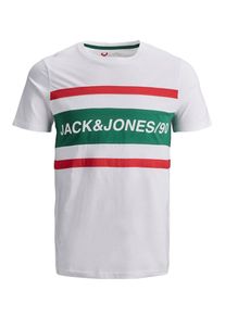 Jack & Jones JACK & JONES, Herren T-Shirt, Smaragd / Hellrot / Weiß