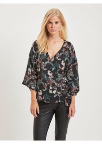 Vila, Damen Bluse, Grün / Rosa / Schwarz