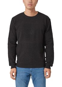 Q/S Designed By, Herren Sweatshirt, Schwarzmeliert