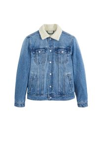 Mango Man, Herren Jacke 'Wasp4', Beige / Blue Denim