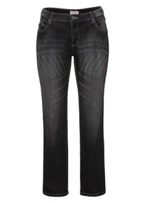 sheego Denim, Damen Denim Jeans in Bootcut-Form, Schwarz