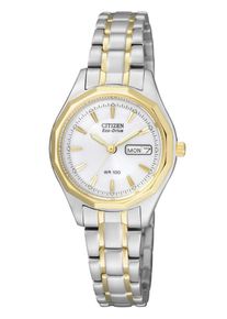 Citizen, Damen Armbanduhr 'EW3144-51AE', Gold / Silber