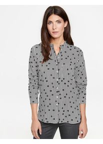 Gerry Weber, Damen Bluse, Schwarz / Offwhite