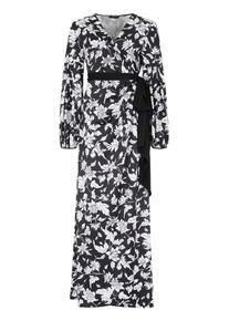 Apart, Damen Maxikleid, Schwarz / Wei&szlig;