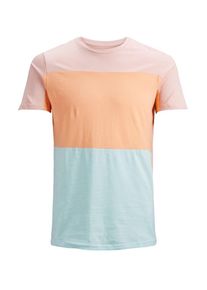 Jack & Jones JACK & JONES, Herren T-Shirt, Hellblau / Apricot / Rosa