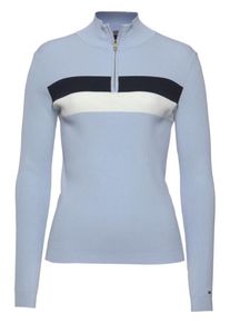 Tommy Hilfiger, Damen Pullover 'Tiarra', Nachtblau / Hellblau / Weiß