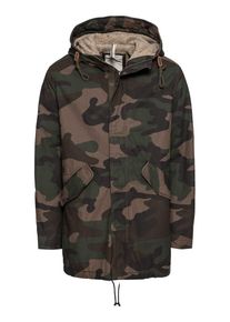 Jack & Jones JACK & JONES, Herren Parka 'JORNEW BENTO PARKA JACKET', Dunkelgrün / Mischfarben