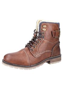 Tom Tailor, Herren Schnürstiefelette, Blau / Braun