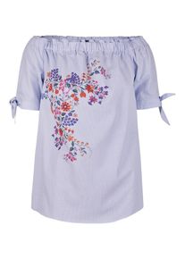 Daniel Hechter, Damen Trendige Car-Bluse, Rauchblau