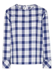 Eterna, Damen Bluse 'MODERN CLASSIC', Blau / Wei&szlig;