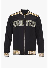 PLUS EIGHTEEN, Herren Bomberjacke, Schwarz