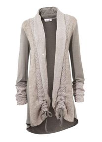 Heine, Damen Longstrickjacke, Taupe