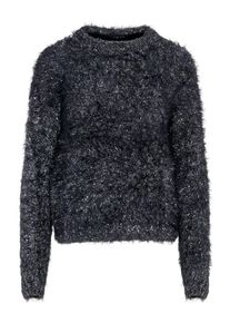 Noisy may, Damen Pullover, Schwarz / Silber