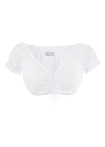 HANNAH, Damen Dirndlbluse mit Bindeband vorne, Wei&szlig;