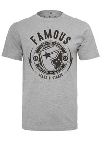 Mister Tee, Herren T-Shirt 'Shocker', Graumeliert / Schwarz