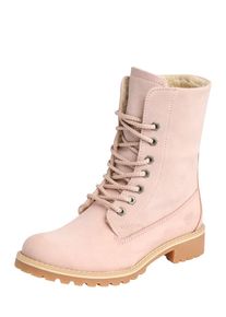 Tamaris, Damen Gef&uuml;tterter Schn&uuml;rstiefel, Rosa