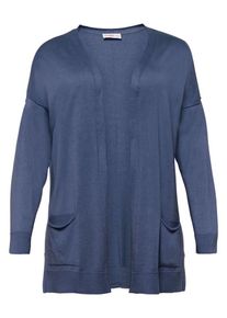 sheego Basic, Damen Cardigan, Taubenblau