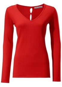 Heine, Damen Feinstrickpullover, Orangerot