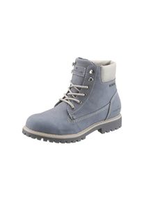Tom Tailor, Damen Schn&uuml;rboots im Worker-Look, Taubenblau