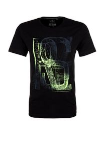 s.Oliver RED LABEL, Herren T-Shirt, Himmelblau / Hellgrün / Schwarz