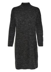 Only, Damen Stehkragen Strickkleid, Dunkelgrau