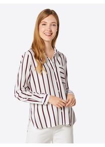 Only, Damen Hemdbluse, Bordeaux / Wei&szlig;