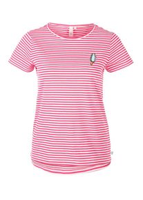 Q/S Designed By, Damen Ringelshirt, Pink / Weiß