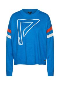 Pepe Jeans, Damen Pullover 'ADA', Blau / Weiß