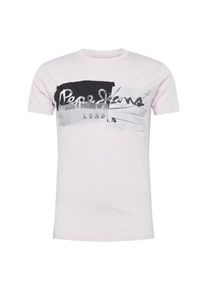 Pepe Jeans, Herren Shirt 'STEPNEY', Rosa / Schwarz / Weiß