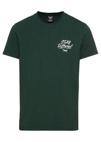 Iriedaily, Herren T-Shirt 'WTFucktus Tee', Tanne / Weiß
