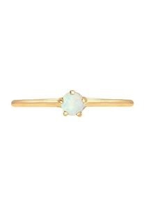 Elli, Damen Ring 'Opal', Gold / Perlwei&szlig;