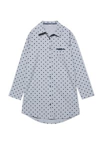 Esprit Bodywear, Damen Nachthemd 'Charly', Dunkelblau / Grau