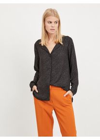 Vila, Damen Hemd, Schwarz / Weiß