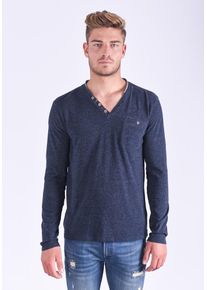 Kaporal5 Kaporal, Herren Sweatshirt Sirup Bluusm mit schicken Kn&ouml;pfen, Blau