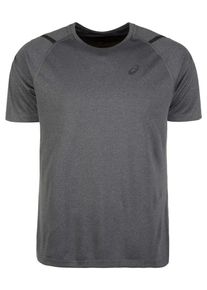 asics, Herren Funktionsshirt, Grau / Schwarz